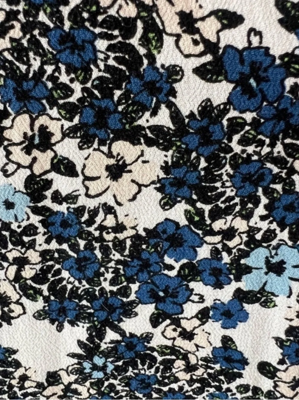 FREE PEOPLE Flowers in her Hair Smocked Tunic Top Dress Top - Blue/White Size S
